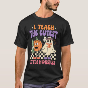 Groovy Halloween Trick Teach the Cutest Little Mon T Shirt
