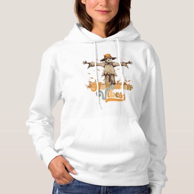 Groovy Halloween-vibbar Fågelskrämma T Shirt (Framsida)