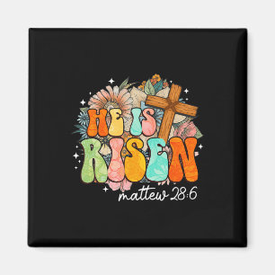 Groovy han är upprest Kor Jesus Religiösa Påsk Ch Magnet
