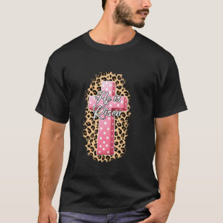 Groovy Han Är Uppstånden Kors Kristna Religiösa Le T Shirt