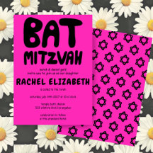 Groovy Handlettering av Anpassningsbar Bat mitzvah
