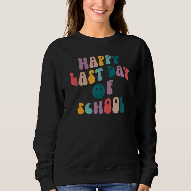 Groovy Happy Last Day of School Teacher Student Gr T Shirt (Framsida)