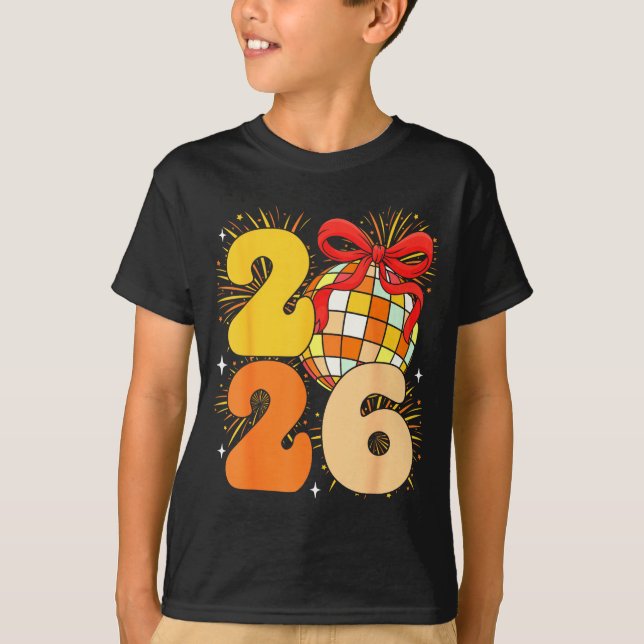 Groovy Happy New Year 2026 New Years Eve Party Men T Shirt (Framsida)