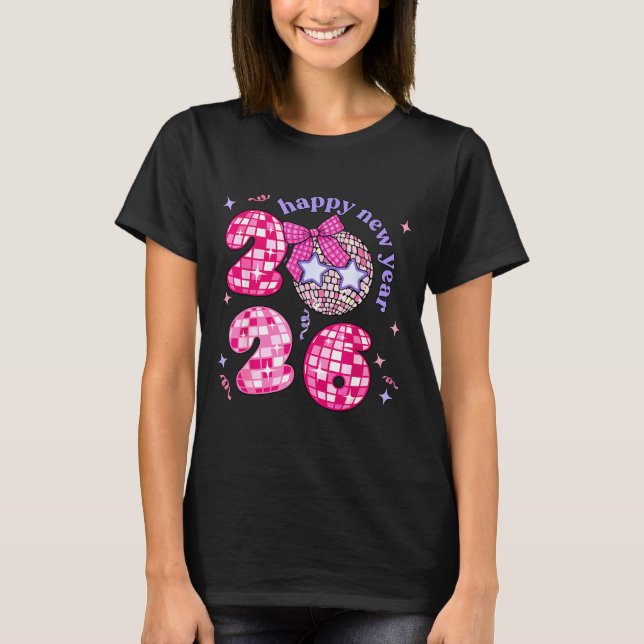 Groovy Happy New Year Party 2026 Girls Kids Toddle T Shirt (Framsida)