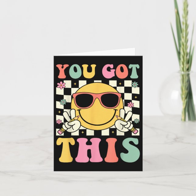 Groovy, Har den här Smile Ansikte-testdagsläraren Kort (Framsida)