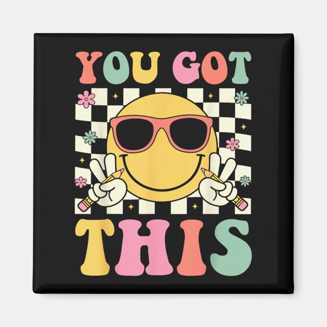 Groovy, Har den här Smile Ansikte-testdagsläraren Magnet (Framsidan)