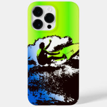 Groovy Hawaiian Surfer 1960 s Retro Graphic Lime