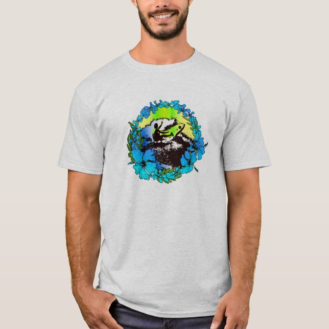 Groovy Hawaiian Surfer 1960's Retro Graphic Tee (Framsida)
