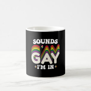 Groovy HBTQ-stolthet Ljud Gay jag är med Kaffemugg