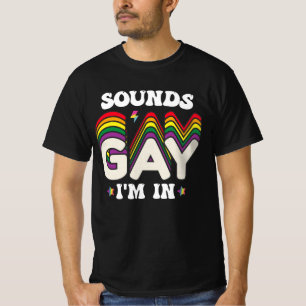 Groovy HBTQ-stolthetsljud Gay Im In T Shirt
