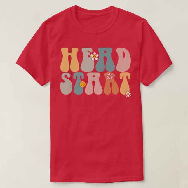 Groovy Head Start Back to school Tidigt Childness  T Shirt (Design framsida)
