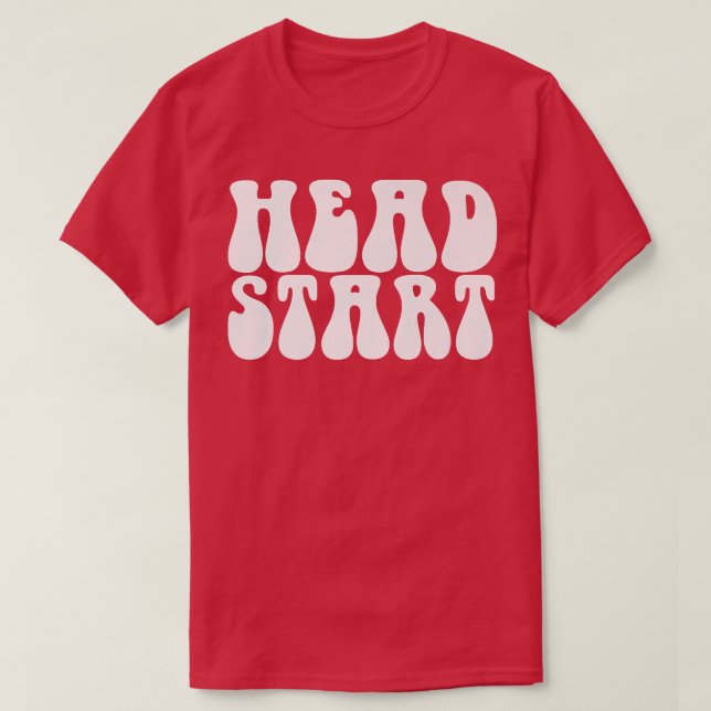 Groovy Head Start Back to school Tidigt Childness  T Shirt (Design framsida)