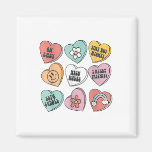 Groovy Heart Candy Nicu Nurse Valentines day Gifts Magnet
