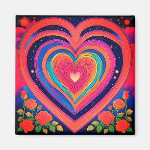 Groovy Hearts & Galactic Ro Magnet