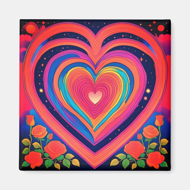Groovy Hearts & Galactic Ro Magnet (Framsidan)