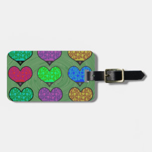 Groovy Hearts of Lava Bagagebricka