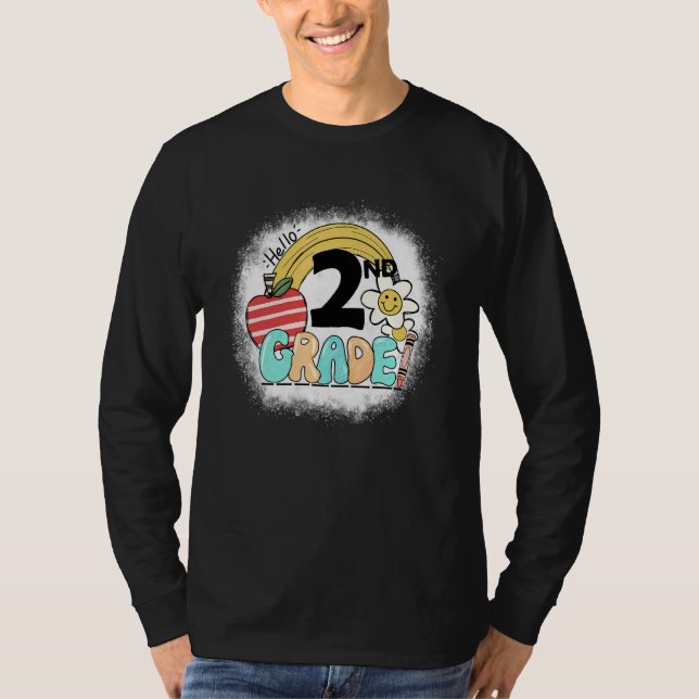 Groovy Hej 2nd Andra Klass Lärare Student Tillbaka T Shirt (Framsida)