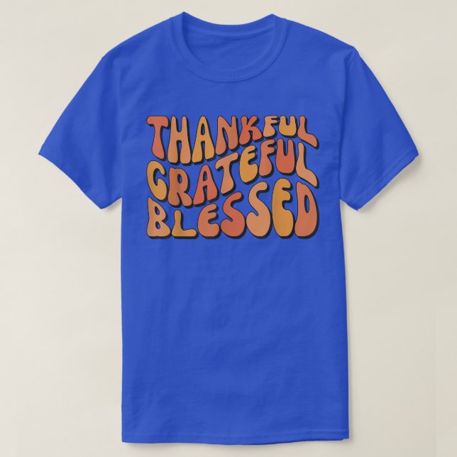 Groovy Hej Fall Hösthösten Pumpkin tacksam tacksam T Shirt (Design framsida)