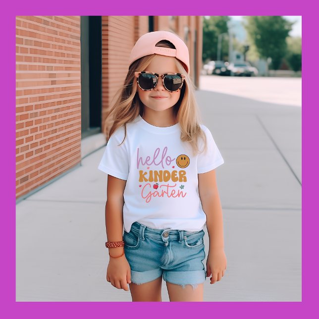 Groovy Hej Kindergarten Första skoldagen T Shirt (Skapare uppladdad)