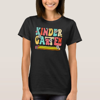 Groovy Hej Kindergarten Vibes Retro Teacher Tillba T Shirt
