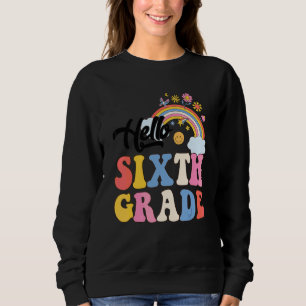 Groovy Hej Sjätte Klass Regnbåge Lärare Elev T Shirt