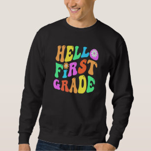 Groovy Hello 1:a klass lärare Lila Första klass Re Lång Ärmad Tröja