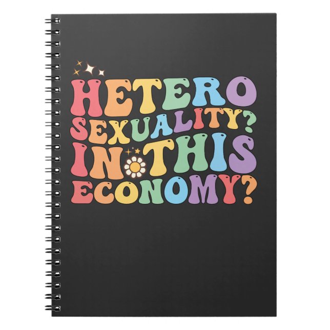 Groovy hetero heterosexualitet i denna ekonomi HBT Anteckningsbok (Framsidan)
