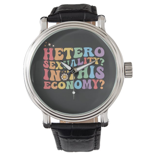 Groovy hetero heterosexualitet i denna ekonomi HBT Armbandsur (Framsida)