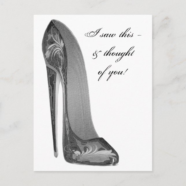 Groovy High Heel Stiletto Shoe Art Gifts Vykort (Framsida)