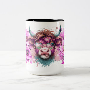 Groovy Highland Bloom Två-Tonad Mugg