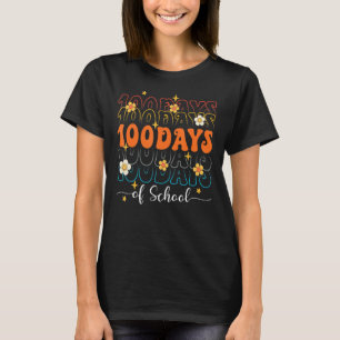 Groovy Hippie 100-dagen för skollärare Lycklig 1 T Shirt