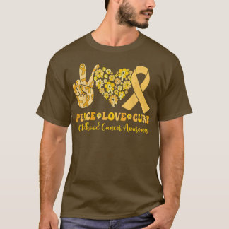 Groovy Hippie Child Cancer Awareness Peace Lov T Shirt