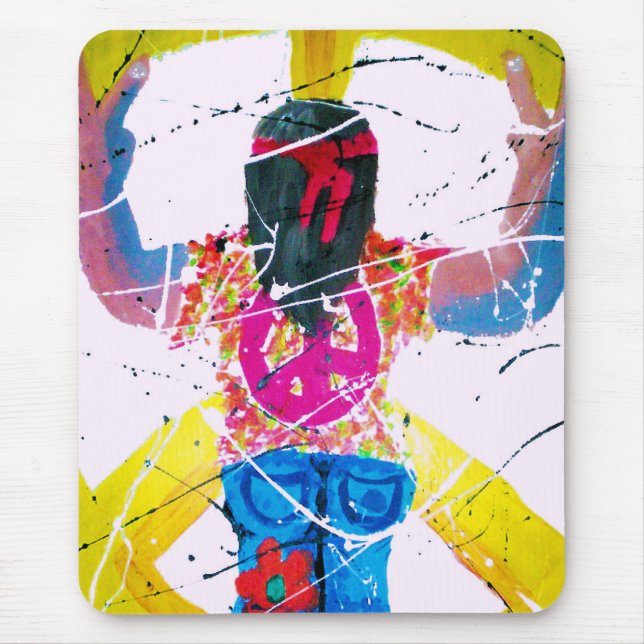 Groovy Hippie Fredstecken Musmatta (Framsidan)