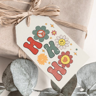 Groovy Hippie Ho Ho Ho Jul Helgdag Presentetikett