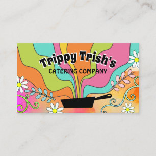 Groovy hippie-kock catering matlagningskompetet fo visitkort