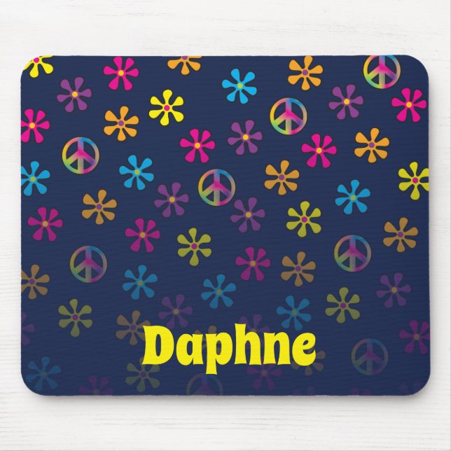 Groovy Hippie Peace and Flower Shower Fade Musmatta (Framsidan)