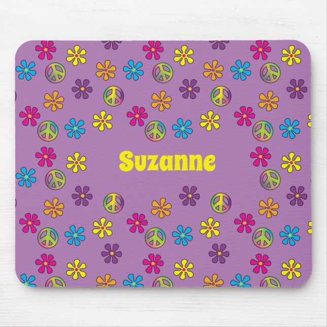 Groovy Hippie Peace and Flower Shower Musmatta (Framsidan)