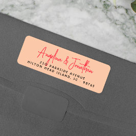 Groovy Hippie Retro Calligraphy Returadress Returadress Etikett