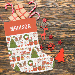 Groovy Hippie Retro God jul Santa Funny Liten Julstrumpa