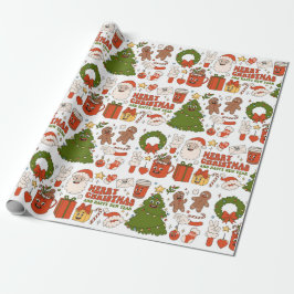 Groovy Hippie Retro God jul Santa Funny Presentpapper