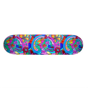 groovy hippiekärlekskateboard skateboard bräda 19,5 cm
