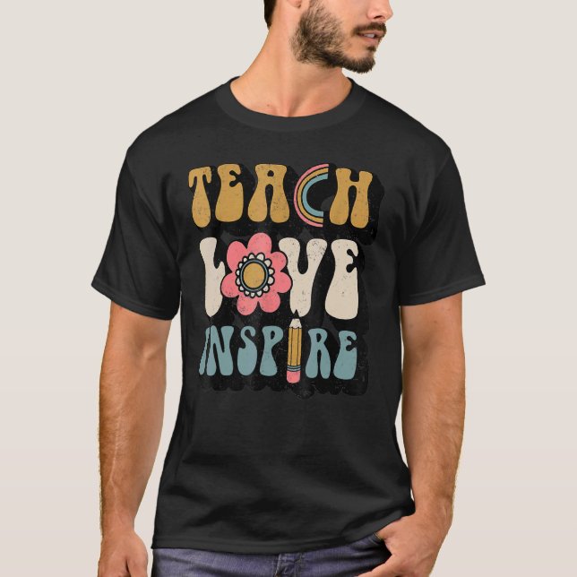 Groovy Hippy Lärare var snäll mot Teach Kärlek Ins T Shirt (Framsida)