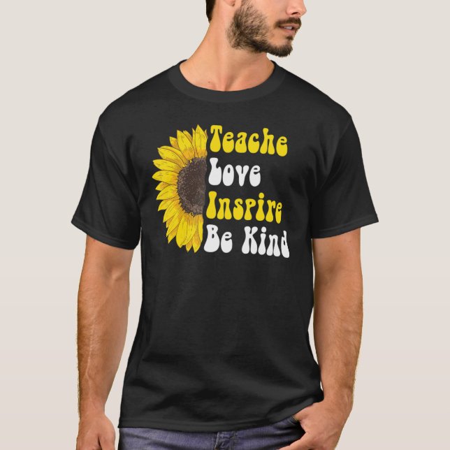 Groovy Hippy Lärare var snäll mot Teach Kärlek Ins T Shirt (Framsida)