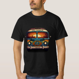 Groovy Hippy Van utformar Retro Peace och Kärlek T Shirt