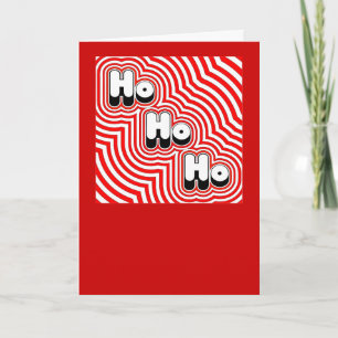 Groovy Ho Ho Ho-julkort Helgkort