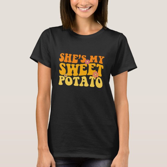 Groovy, hon är min sötpotatis, jag YAM Peles Match T Shirt (Framsida)