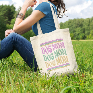 Groovy Hund Hund Mamma Canvas Tygkasse