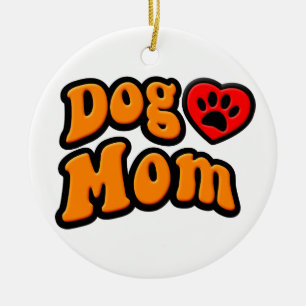 Groovy Hund Mamma Teckning Julgransprydnad Keramik