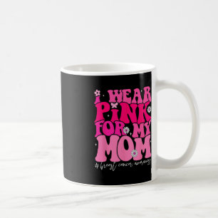 Groovy I Bära Rosa för bröstcancer i Mamma Kaffemugg