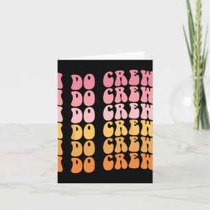 Groovy I Do Crew Bride Squad Bröllop Bachelorette Kort